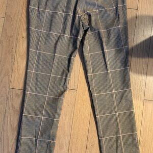 Topman Beige Checkered Dress Pants